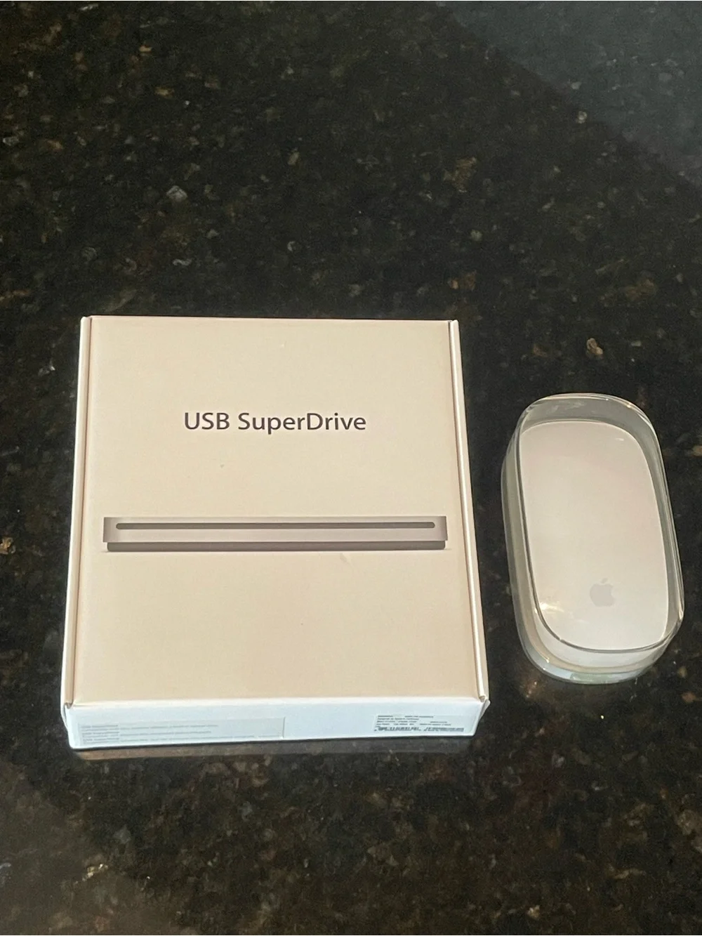 Apple White Magic Mouse with USB SuperDrive and White Cable 3 items bundle